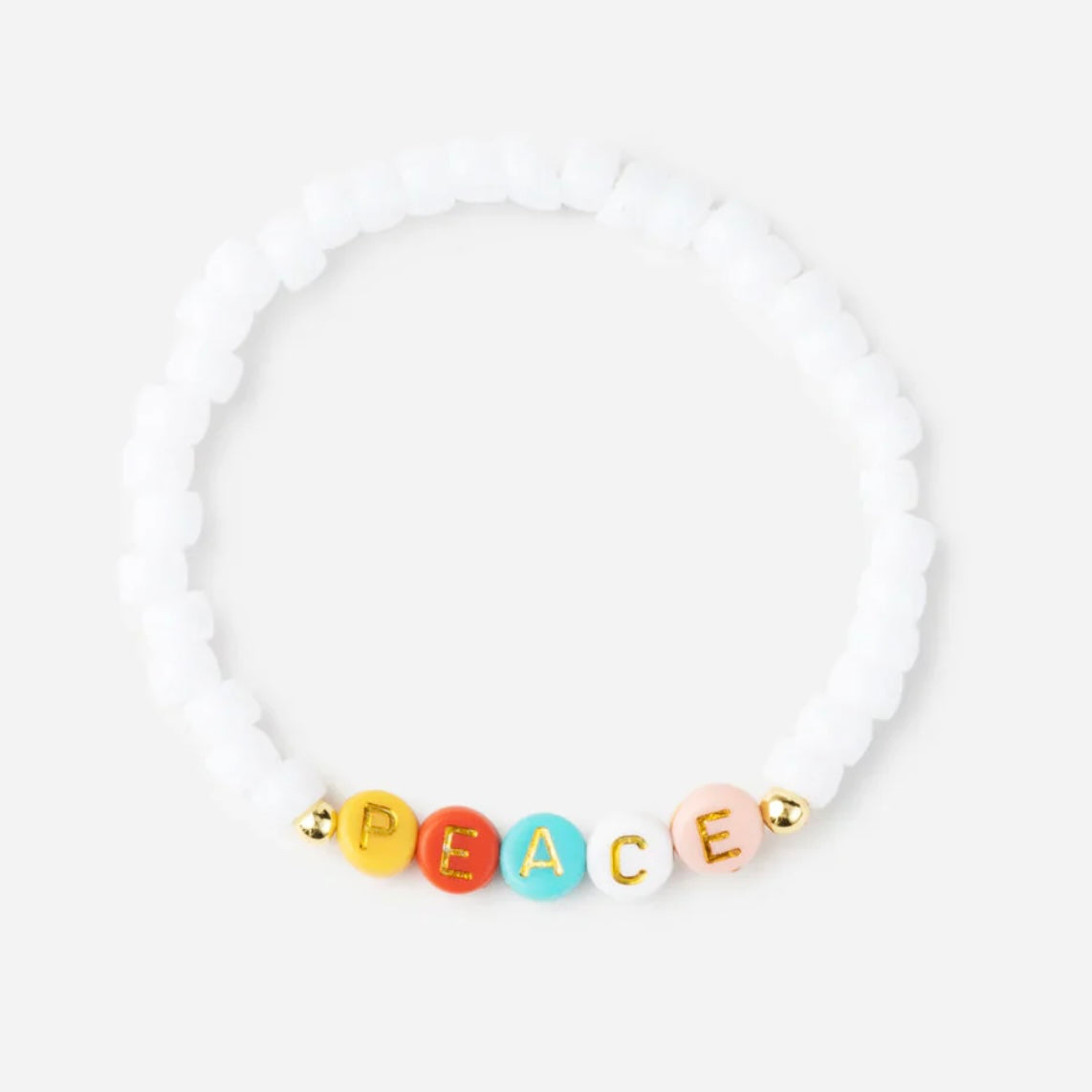 Peace Multicolored Letter Bracelet