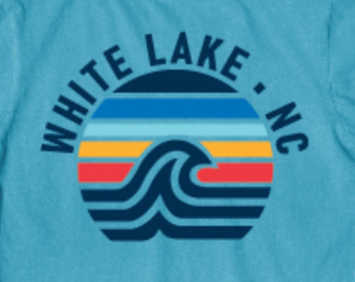 White Lake Pampers Waves Short Sleeve Tee Sky Blue