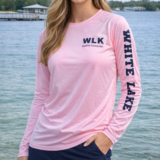 White Lake Long Sleeve Performance Tee - Pink