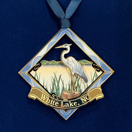Great Blue Heron White Lake Ornament