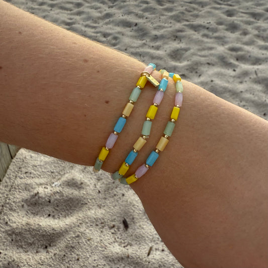 Pura Vida Neon Tube Bead Stretch Bracelet