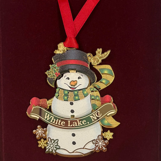 Classic Snowman White Lake Ornament