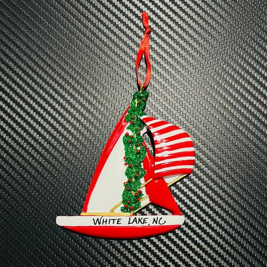White Lake Ornament - Sailboat