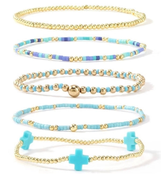 Blue Remy Beaded Bracelets