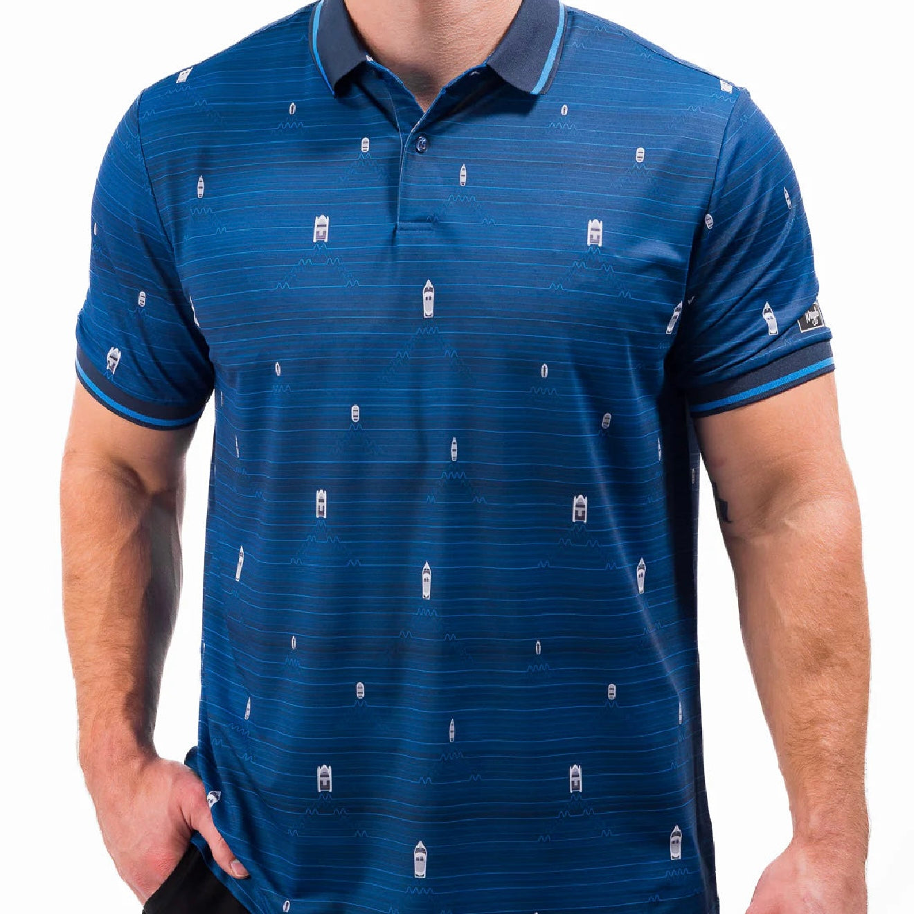 Waggle Men's Pique Polo - Wake Life