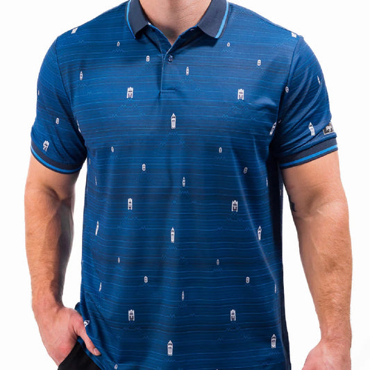 Waggle Men's Pique Polo - Wake Life