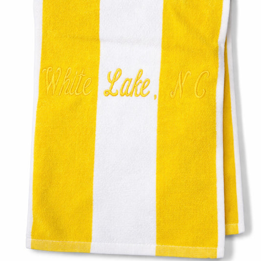 White Lake Towel- Cabana Stripe Yellow