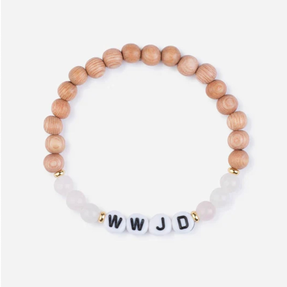 WWJD Wooden Letter Bracelet