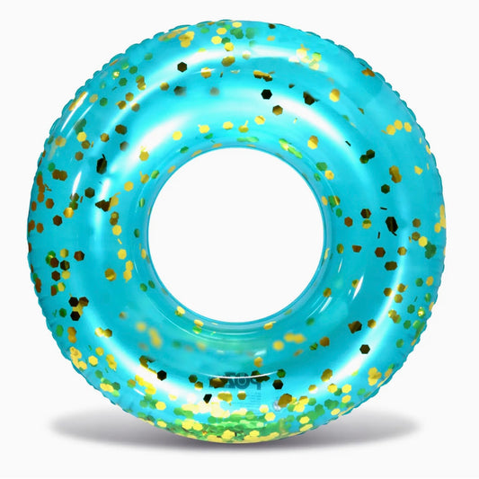 Blue Gold Confetti Tube