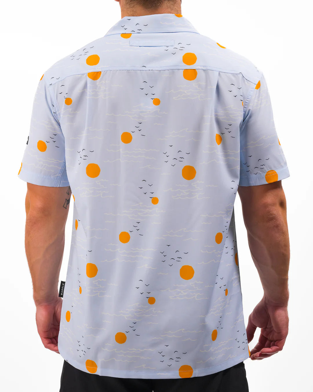 Waggle Men's Button Down Camp Shirt - Horizon