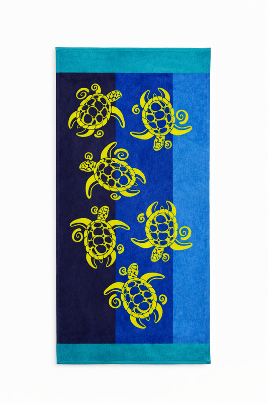 Kids Towel - Swimming Turtles