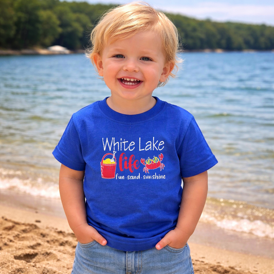 White Lake Tee Toddler - Beach Squad Royal