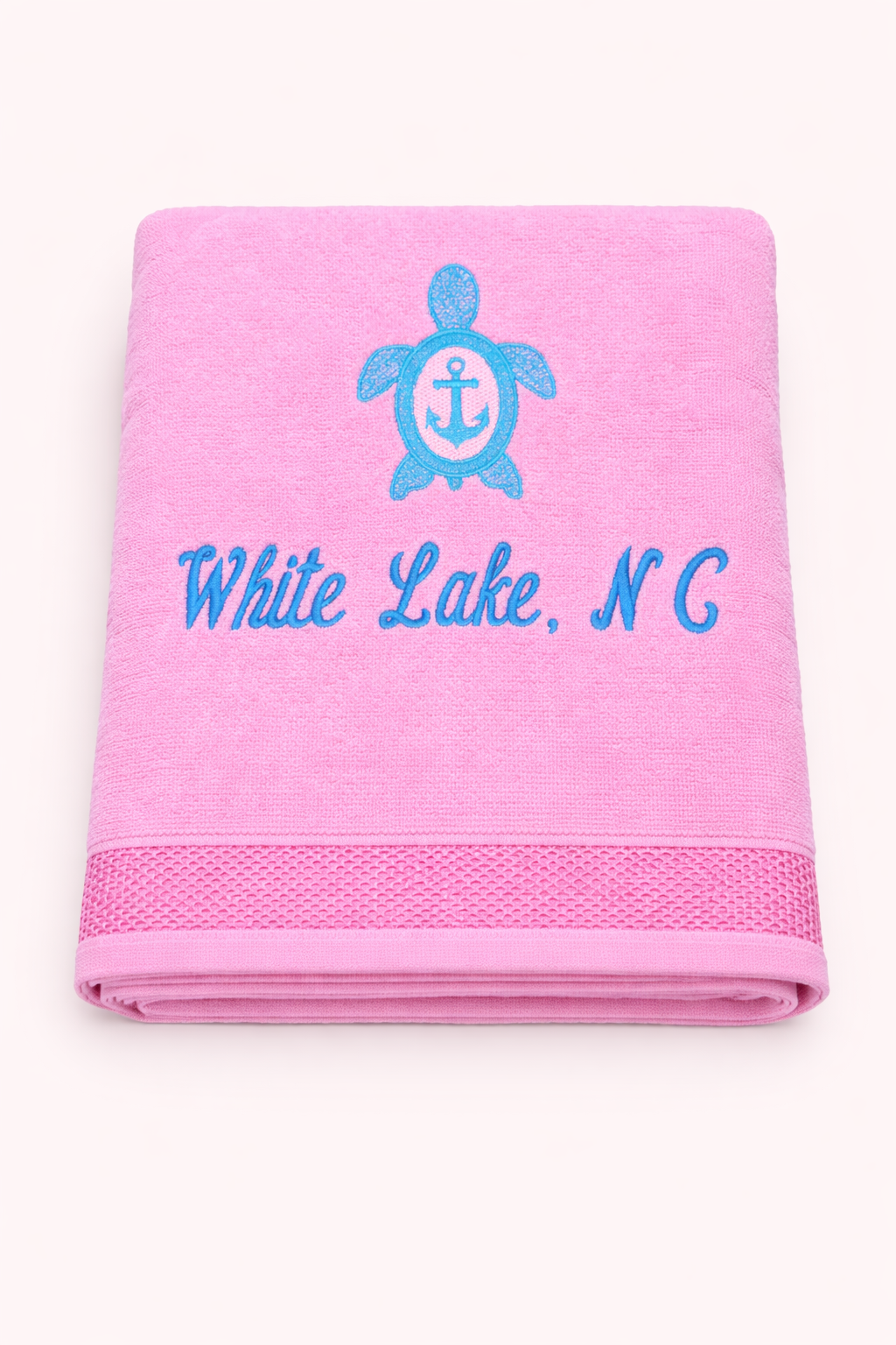 White Lake Towel- Embroidered Turtle