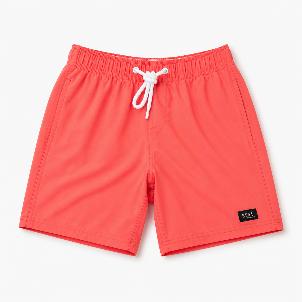 Boys Compression Board Shorts - Coral