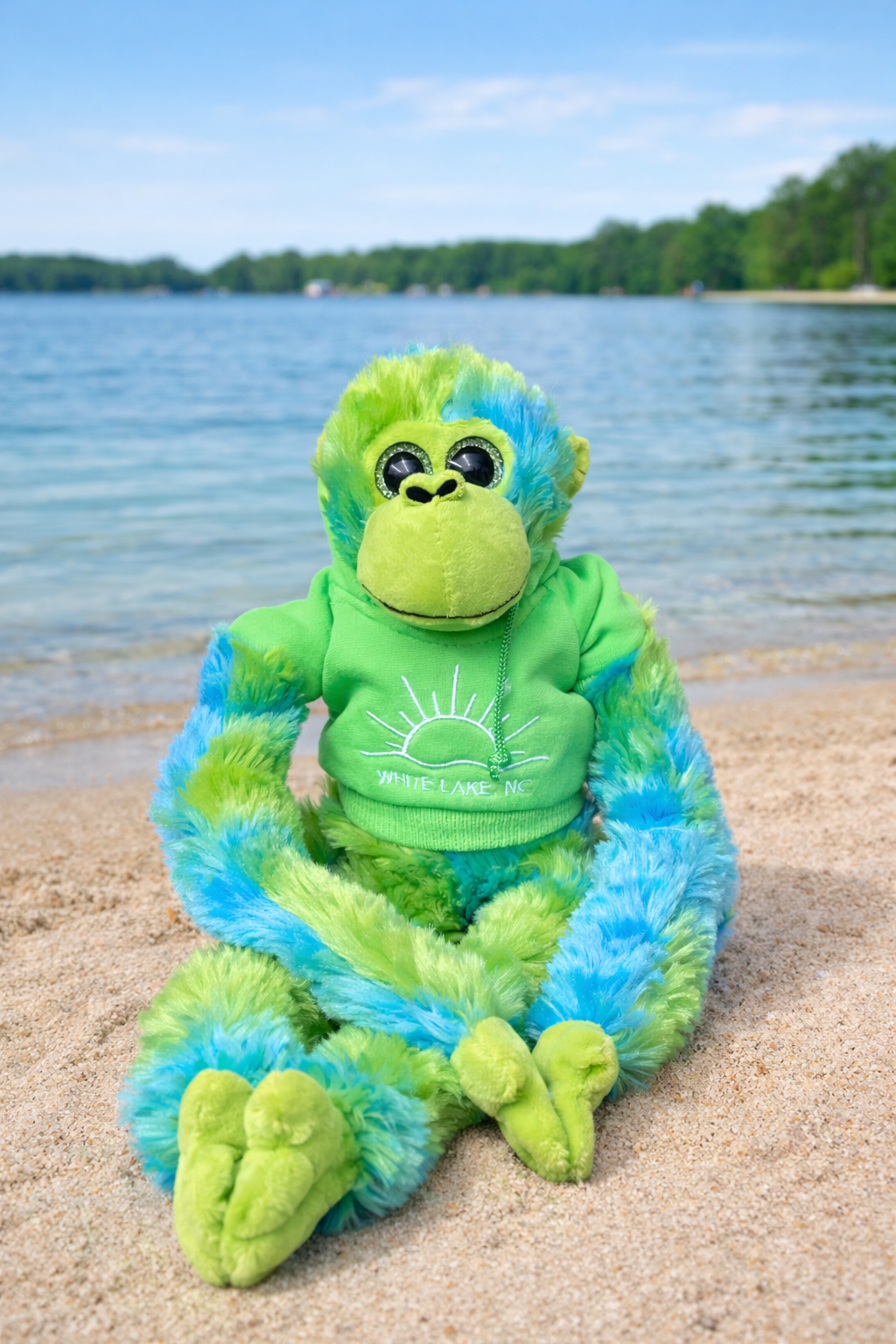White Lake Plush Tie-Dye Monkey