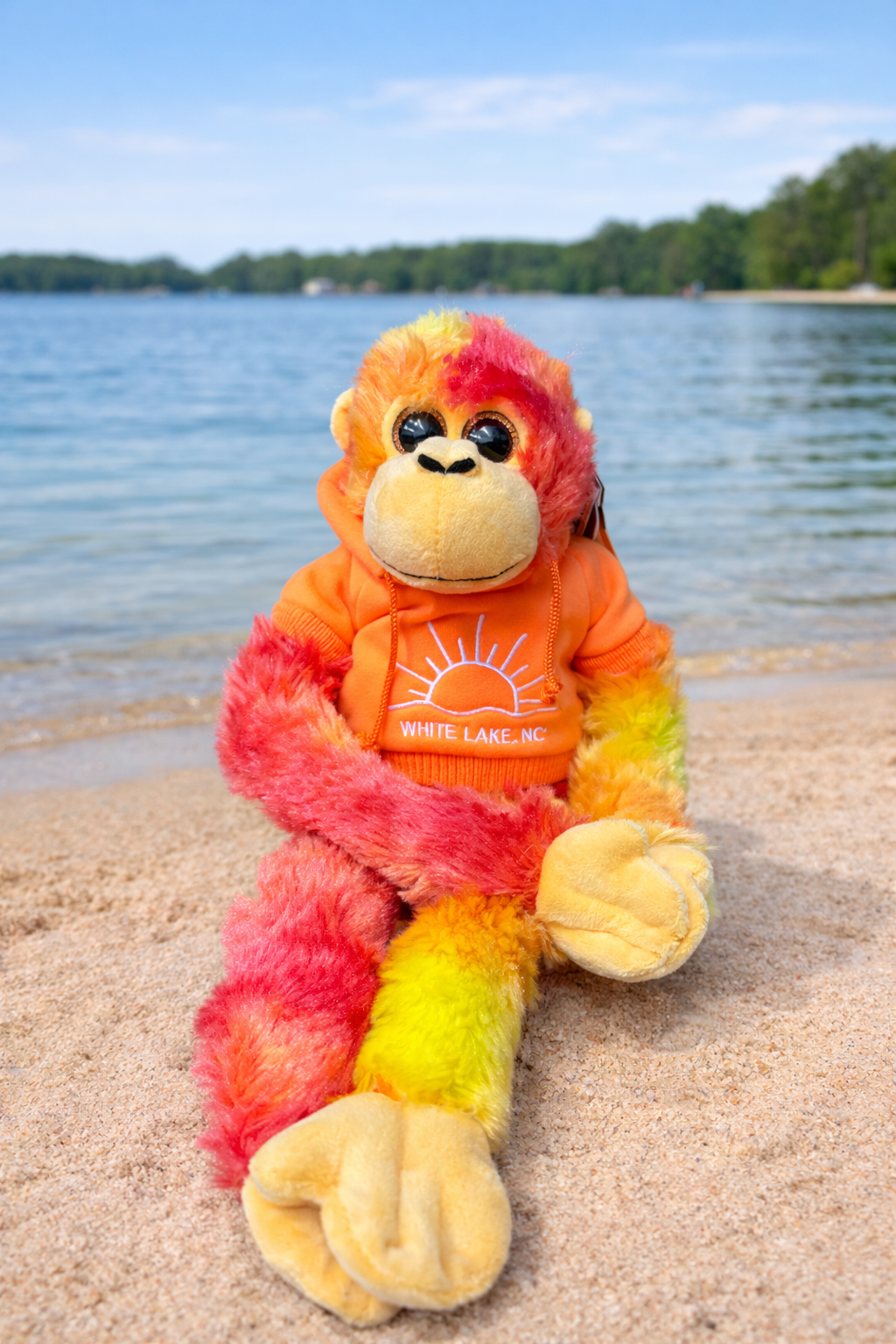 White Lake Plush Tie-Dye Monkey