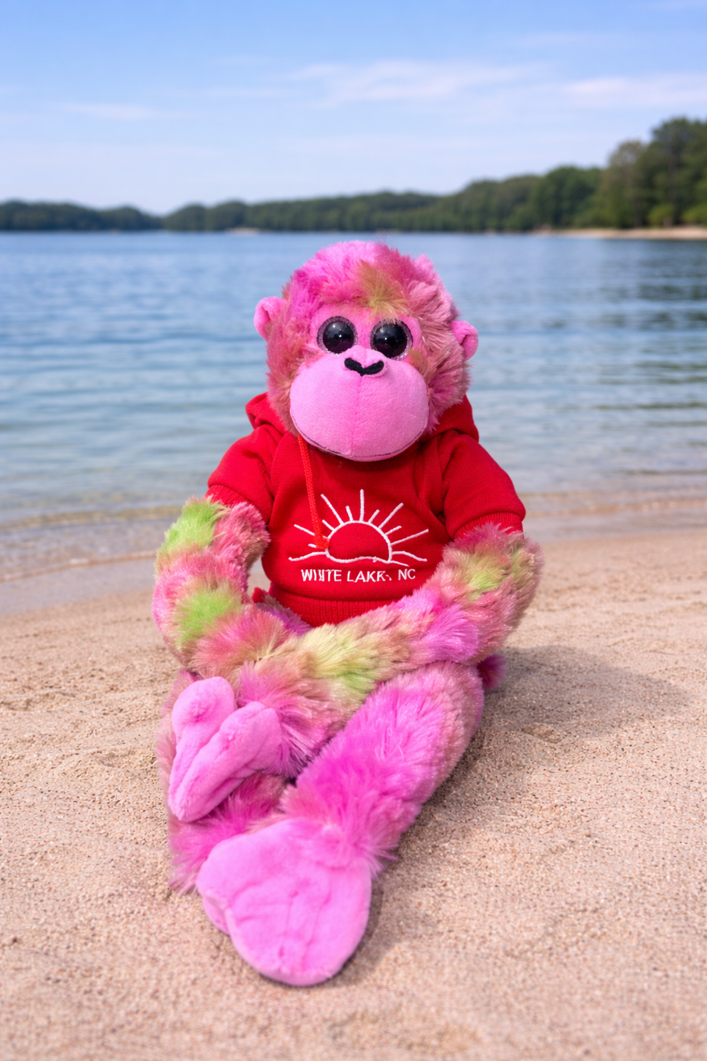 White Lake Plush Tie-Dye Monkey