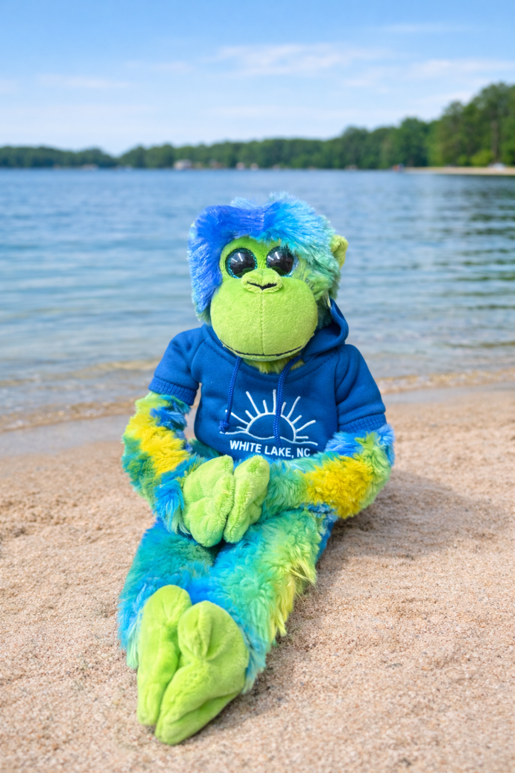 White Lake Plush Tie-Dye Monkey