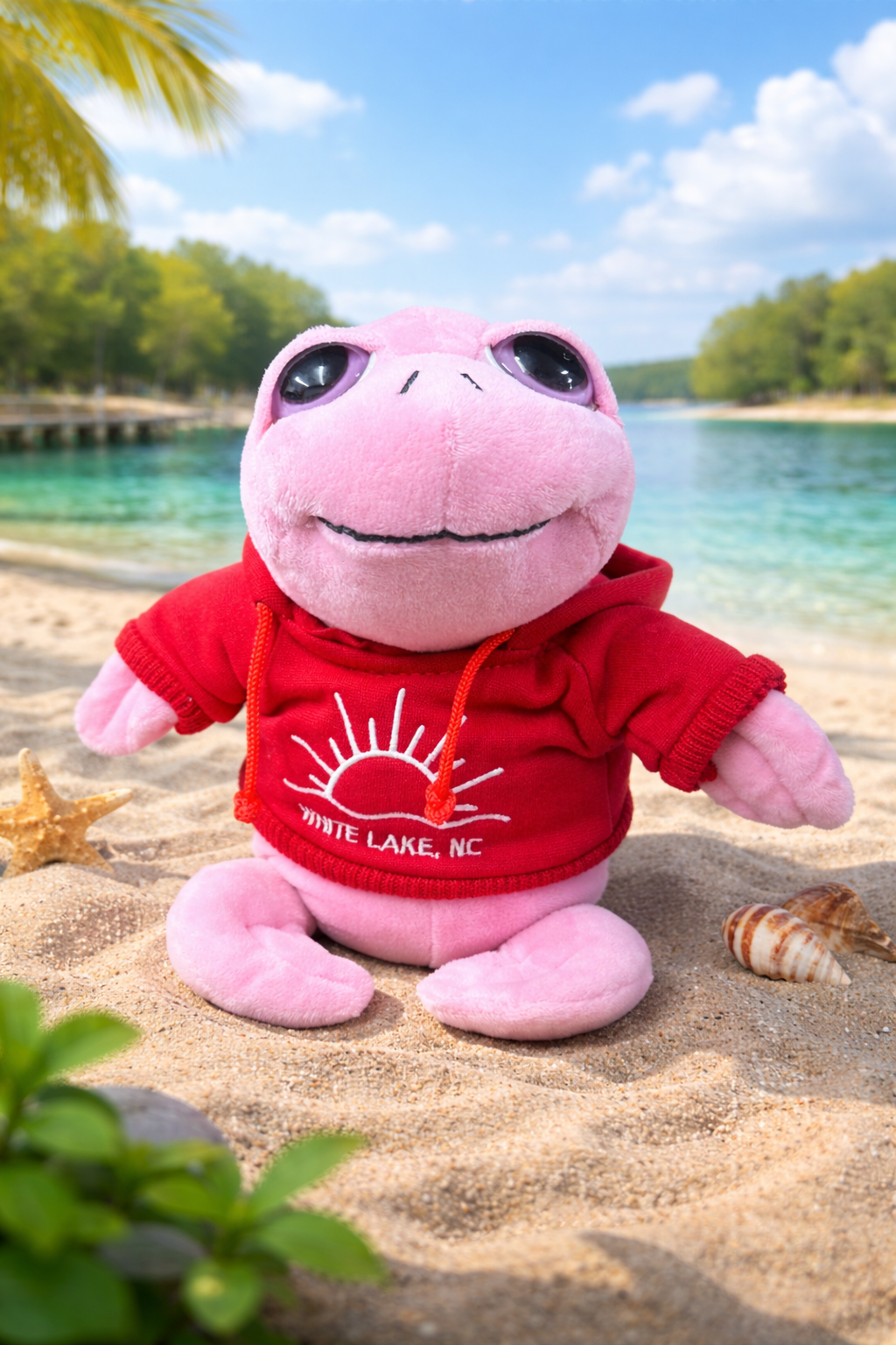 White Lake Plushie - Bright Eye Turtle Pink