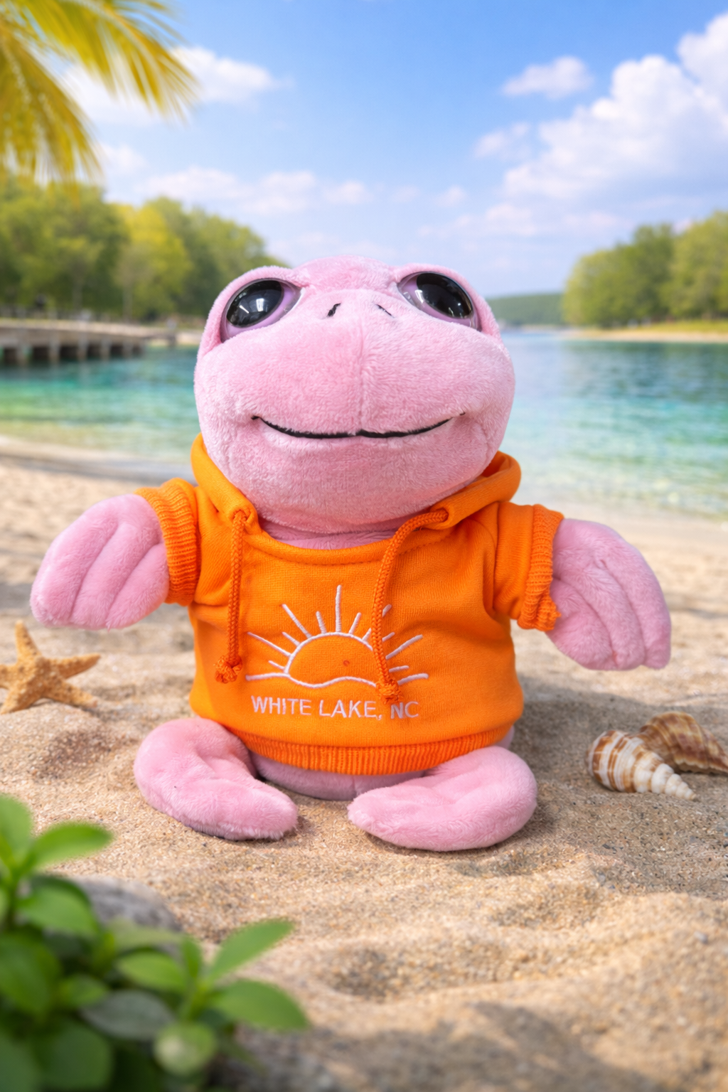 White Lake Plushie - Bright Eye Turtle Pink