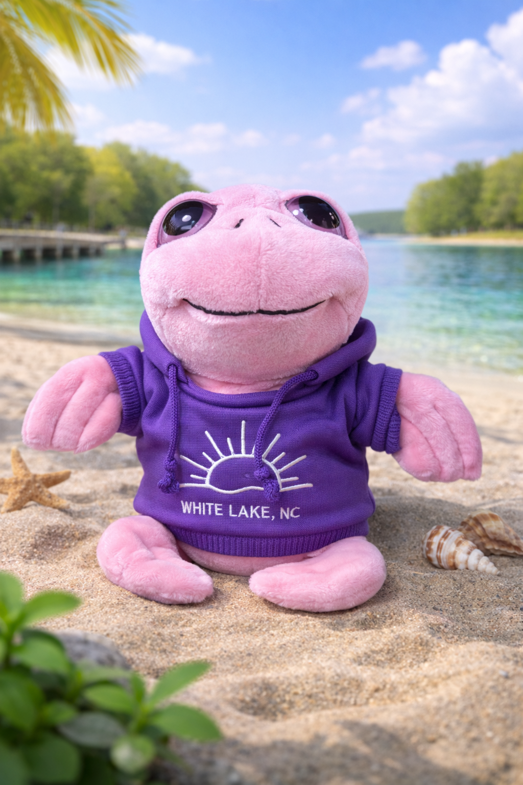 White Lake Plushie - Bright Eye Turtle Pink