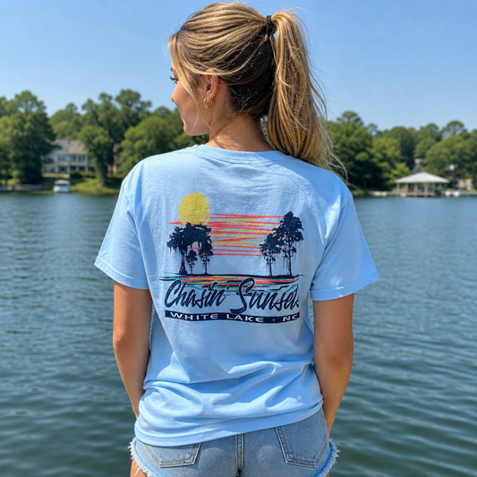 White Lake Tee - Chasin’ Sunsets Hydrangea