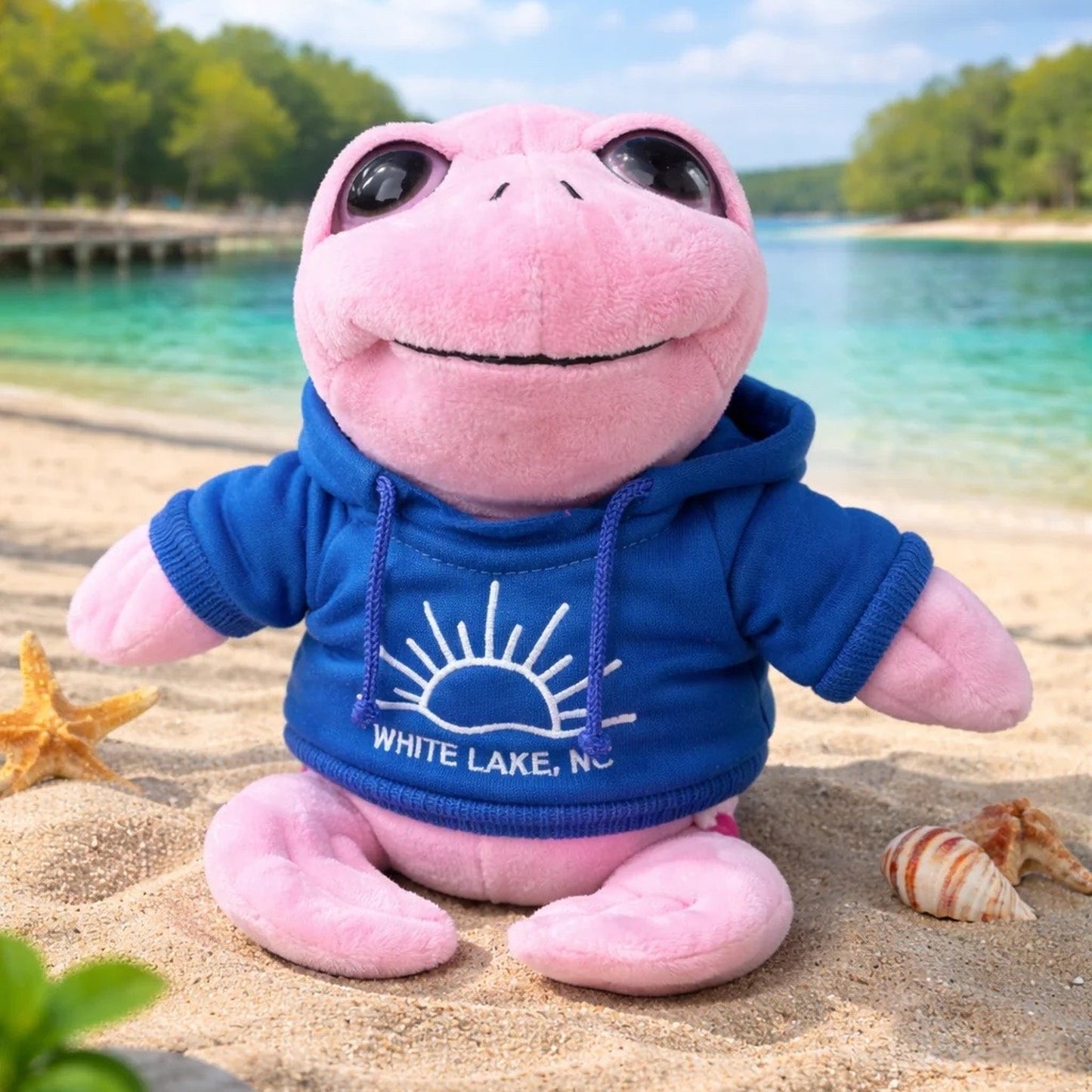 White Lake Plushie - Bright Eye Turtle Pink
