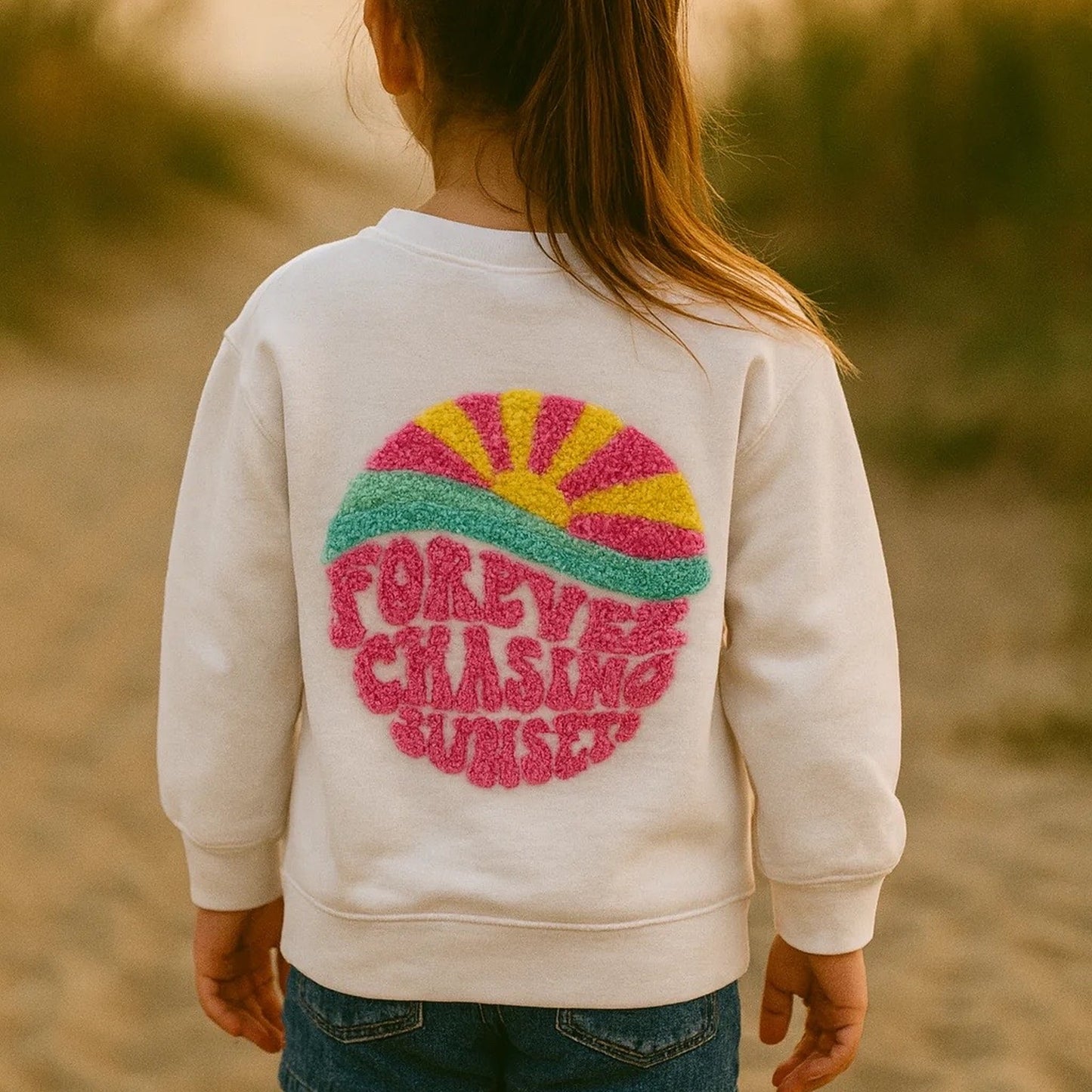 White Lake Crewneck Youth Chasing Sunsets White