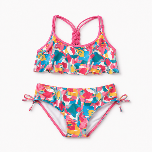 Girls Swimsuit - Abstract Flowers