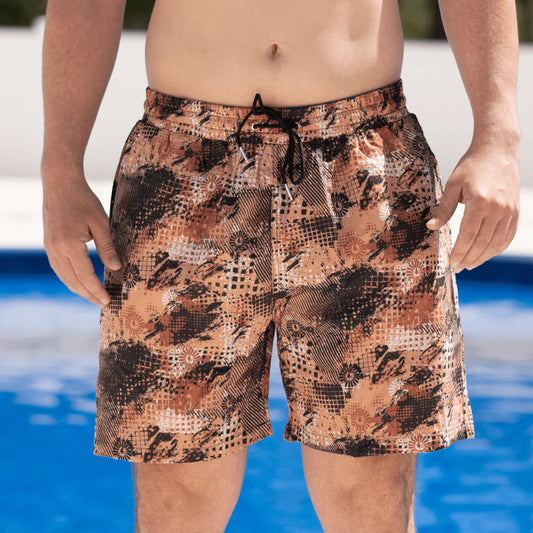 Old South Lined Swim Trunks - New Age Camo
