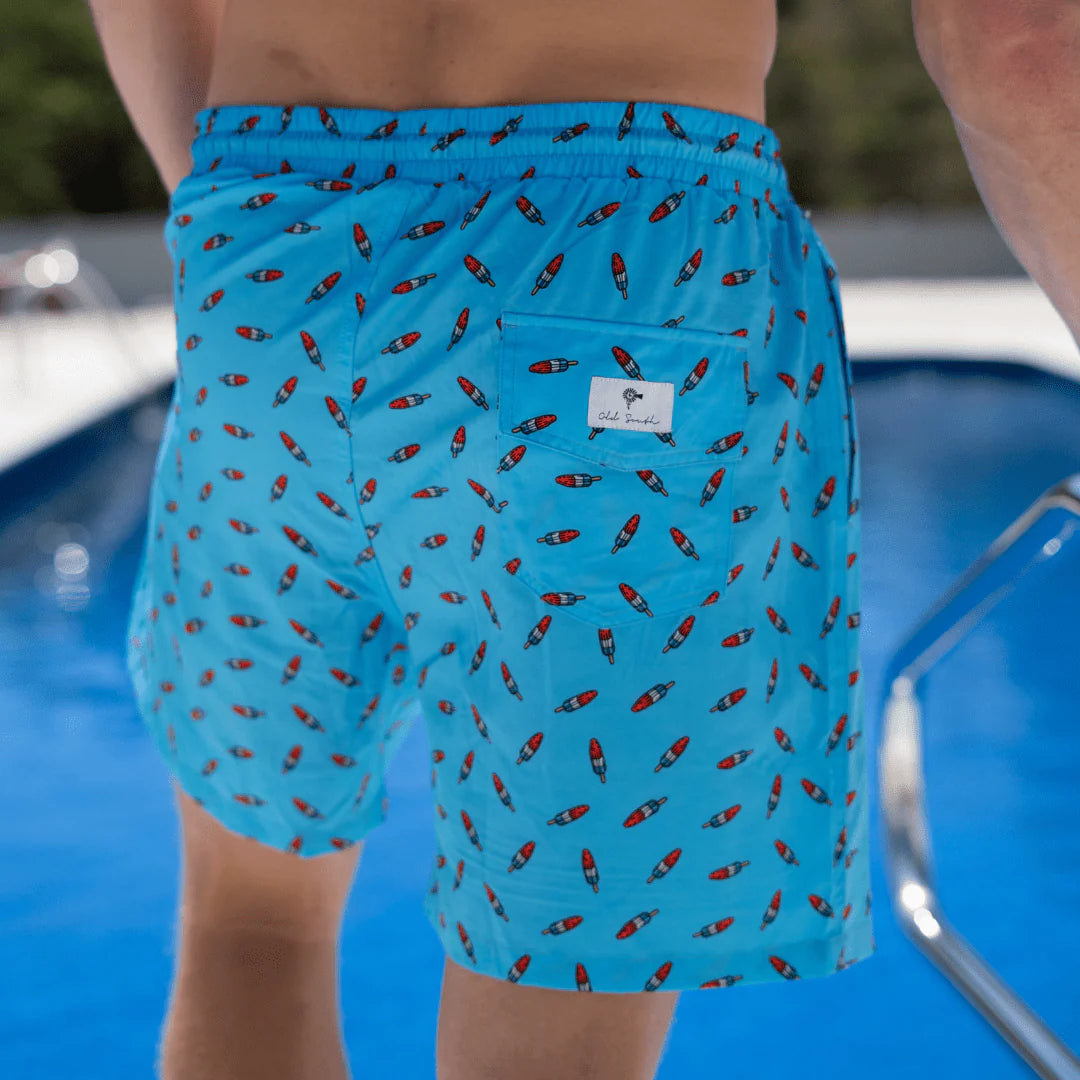 Old South Lined Swim Trunks - Popsicle
