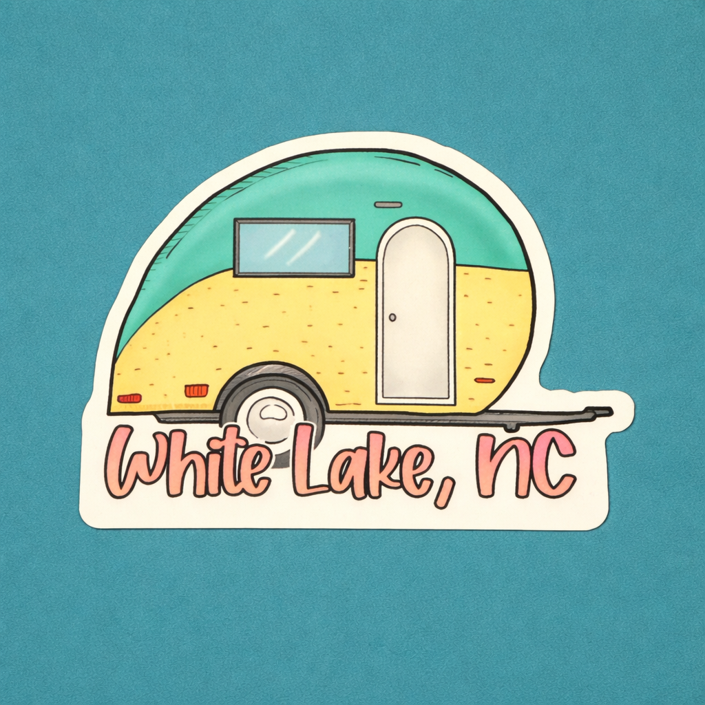 White Lake Sticker - Home on the Road