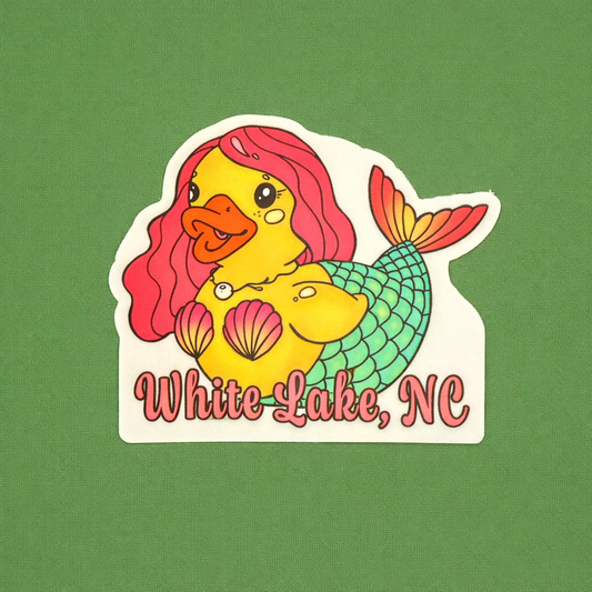 White Lake Sticker - Mermaid Duck