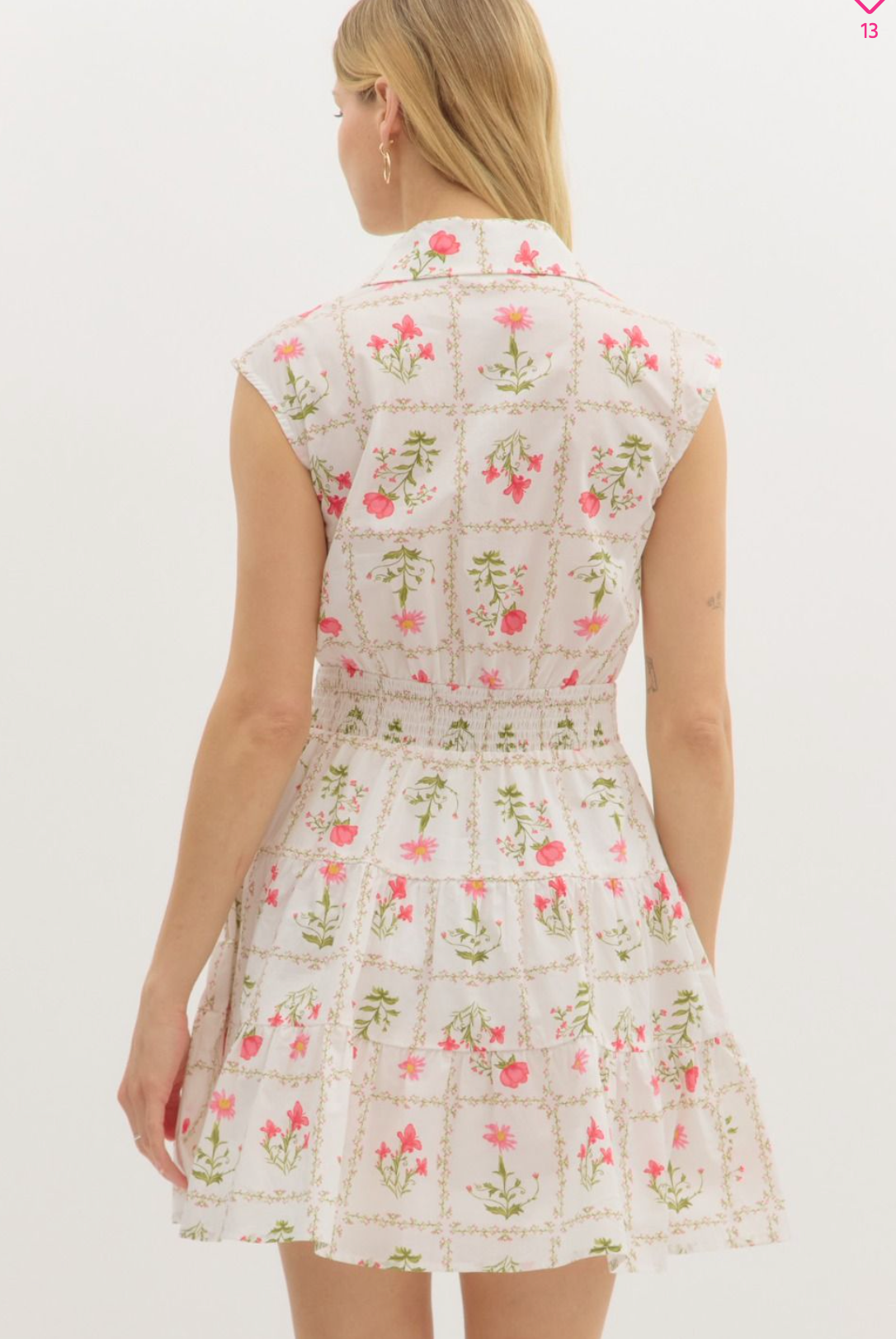 Collared Floral Minidress