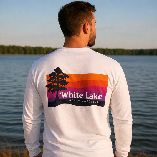 White Lake Sunset Long Sleeve Tee