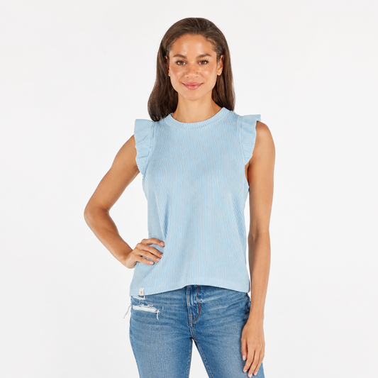 Ice Ruffle Knit Tee