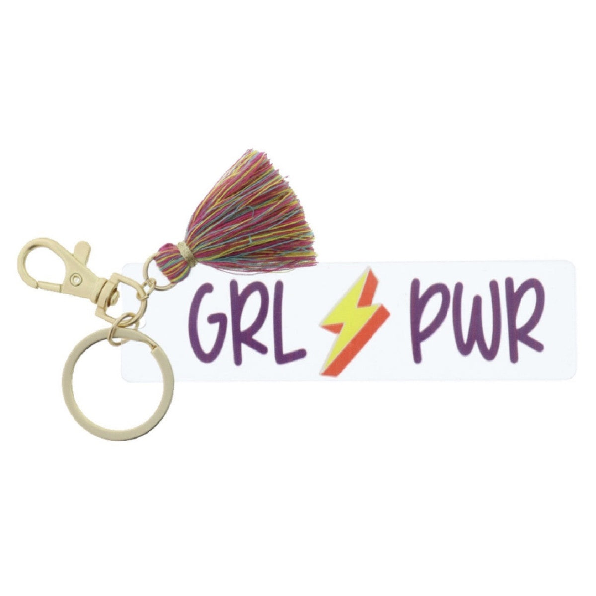 JM Clear Acrylic Keychain - GRL PWR