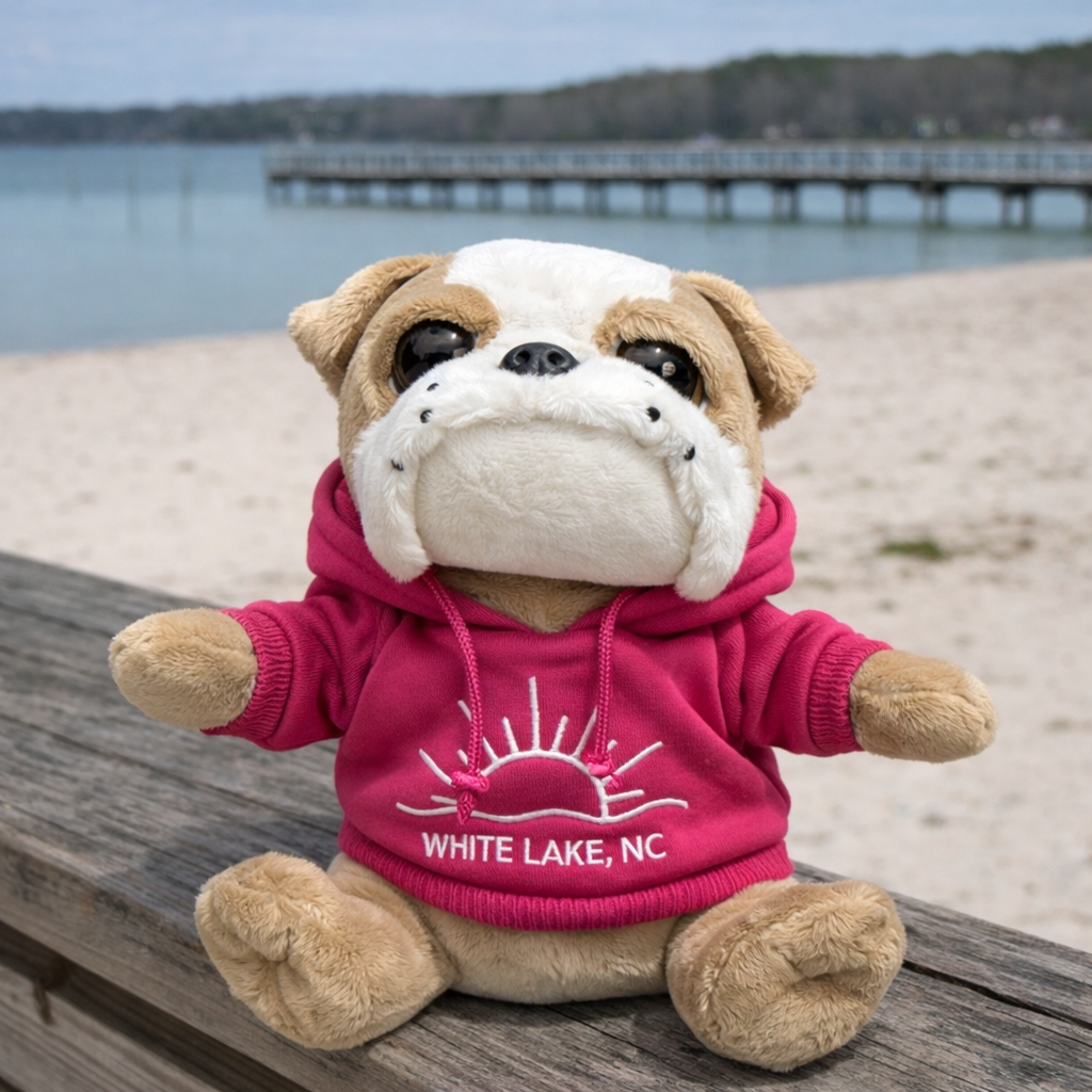 White Lake Plushie - Hoodie Bulldog