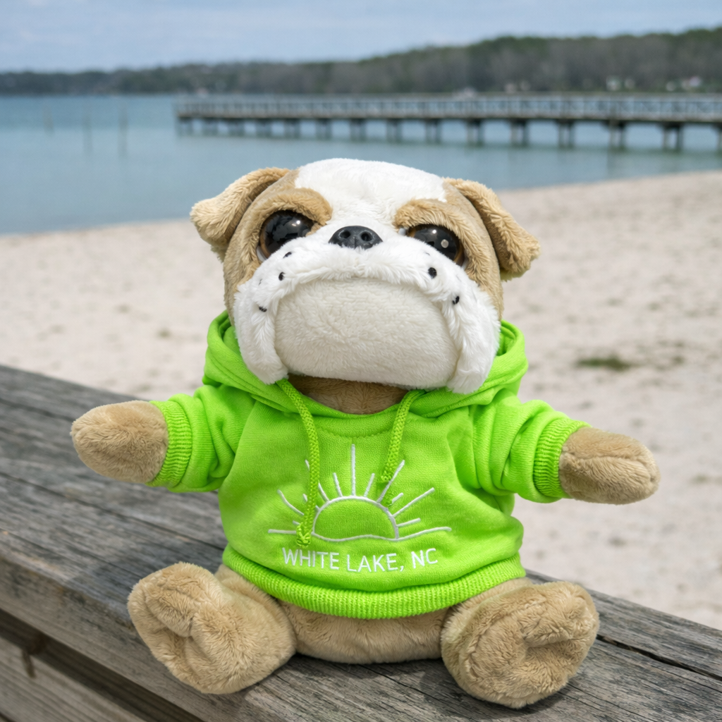 White Lake Plushie - Hoodie Bulldog