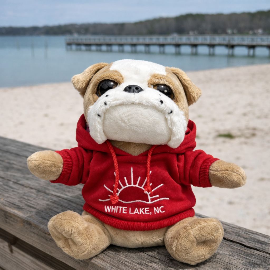 White Lake Plushie - Hoodie Bulldog