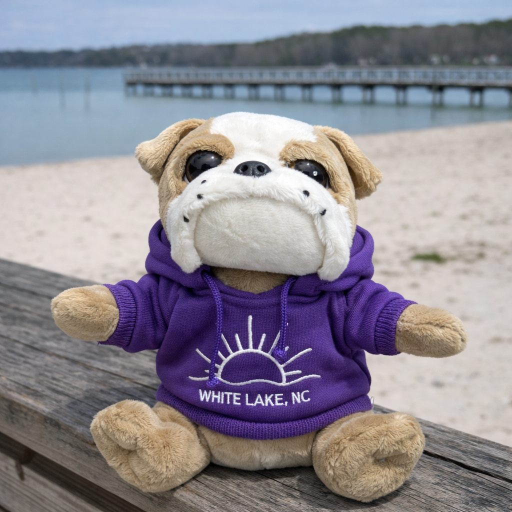 White Lake Plushie - Hoodie Bulldog