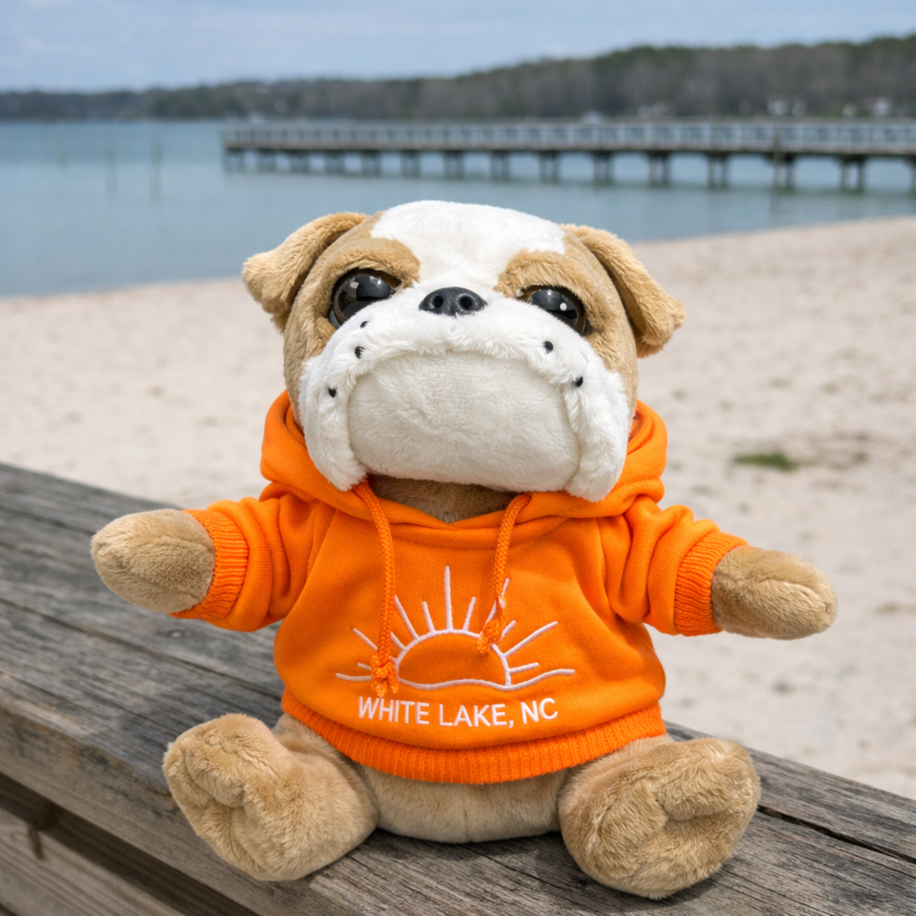 White Lake Plushie - Hoodie Bulldog