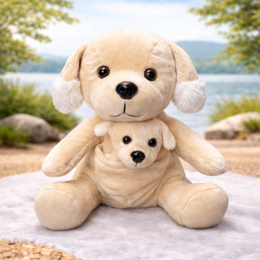 Plush Dog w/Baby