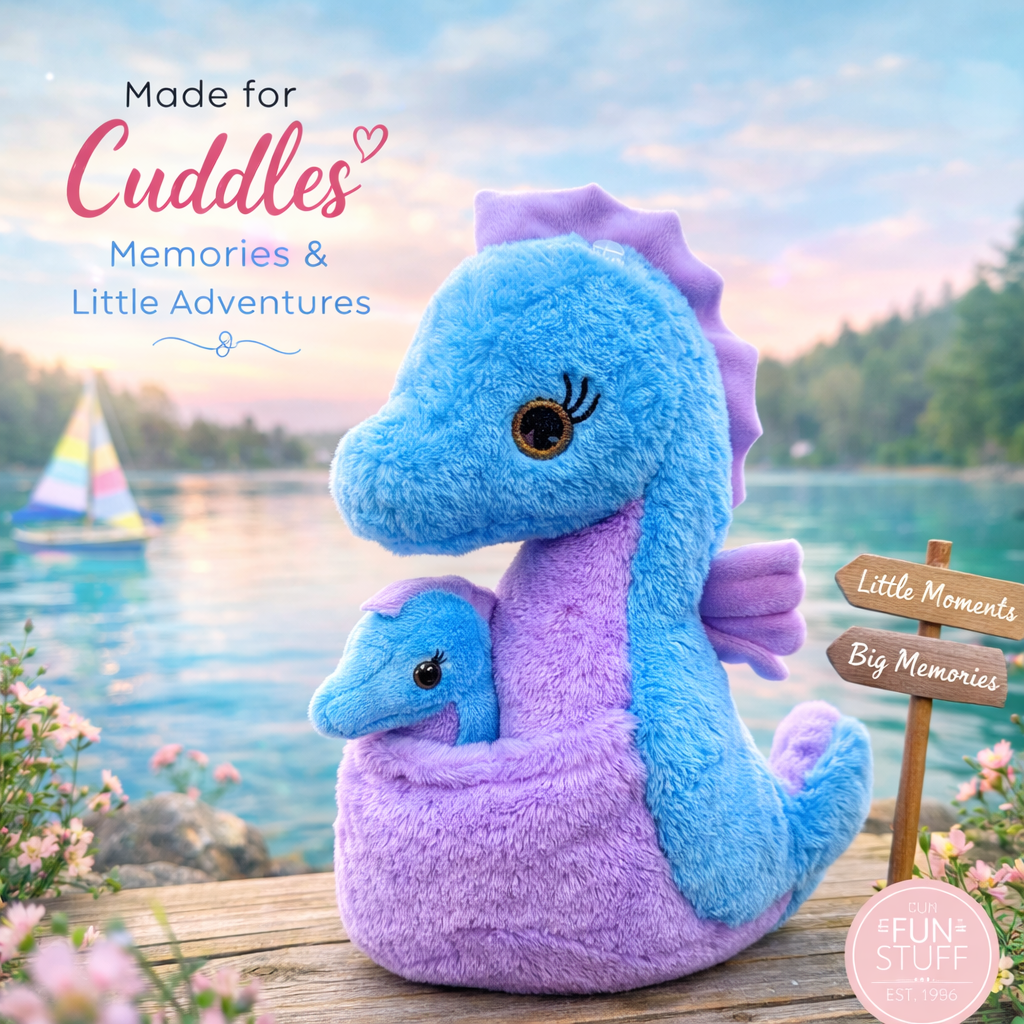 Plush Seahorse w/baby