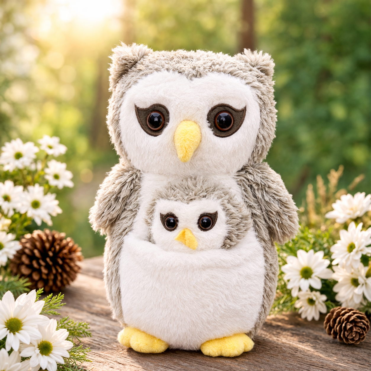 Plush Woodland Animals w/ Baby