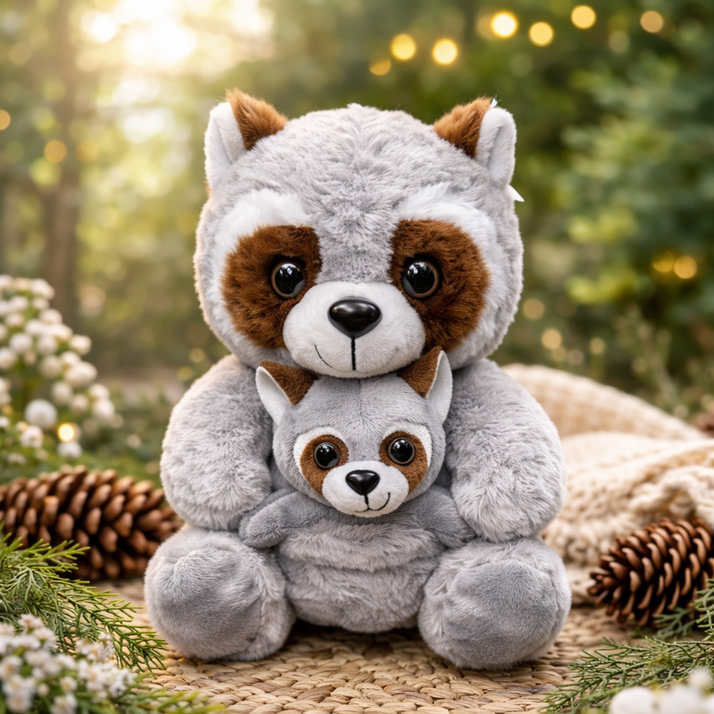 Plush Woodland Animals w/ Baby