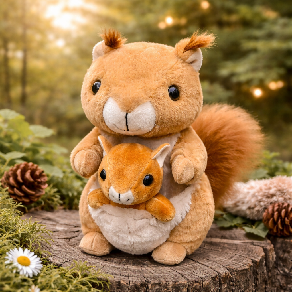 Plush Woodland Animals w/ Baby