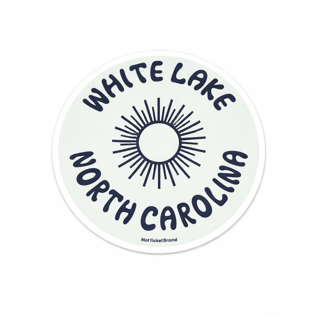 White Lake Sticker - Sunburst Puff
