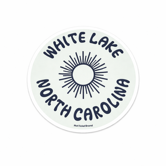 White Lake Sticker - Sunburst Puff