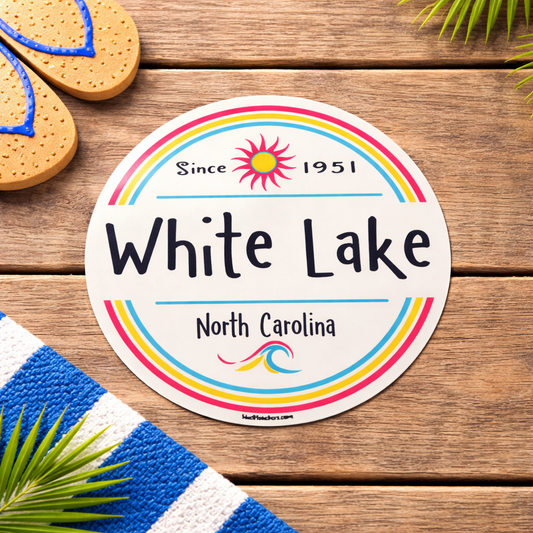 White Lake Sticker - Happenstance Sun